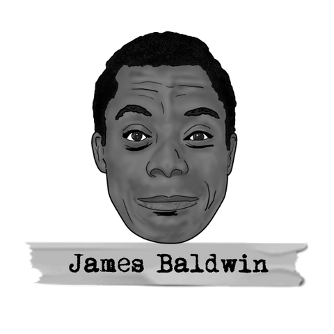 James Baldwin Sticker - Literary Heroes