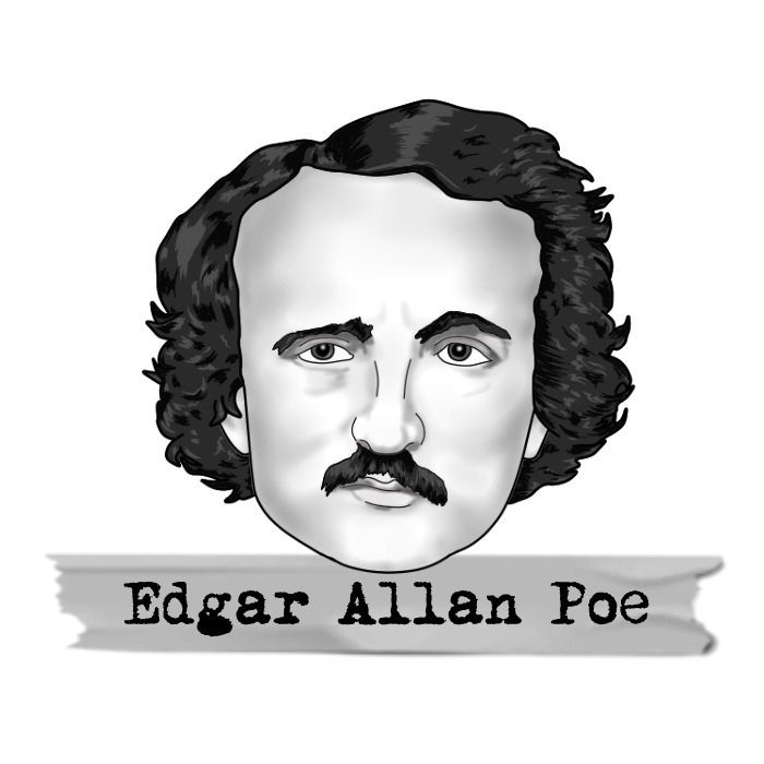 Edgar Allan Poe Magnet - Literary Heroes Edgar Allan Poe Magnet - Literary Heroes