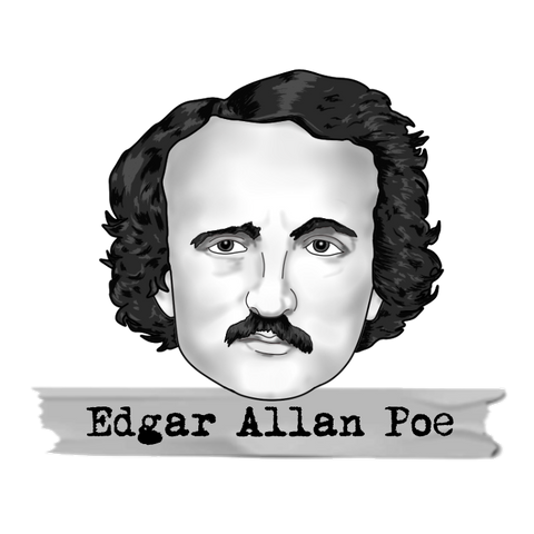 Edgar Allan Poe Sticker - Literary Heroes