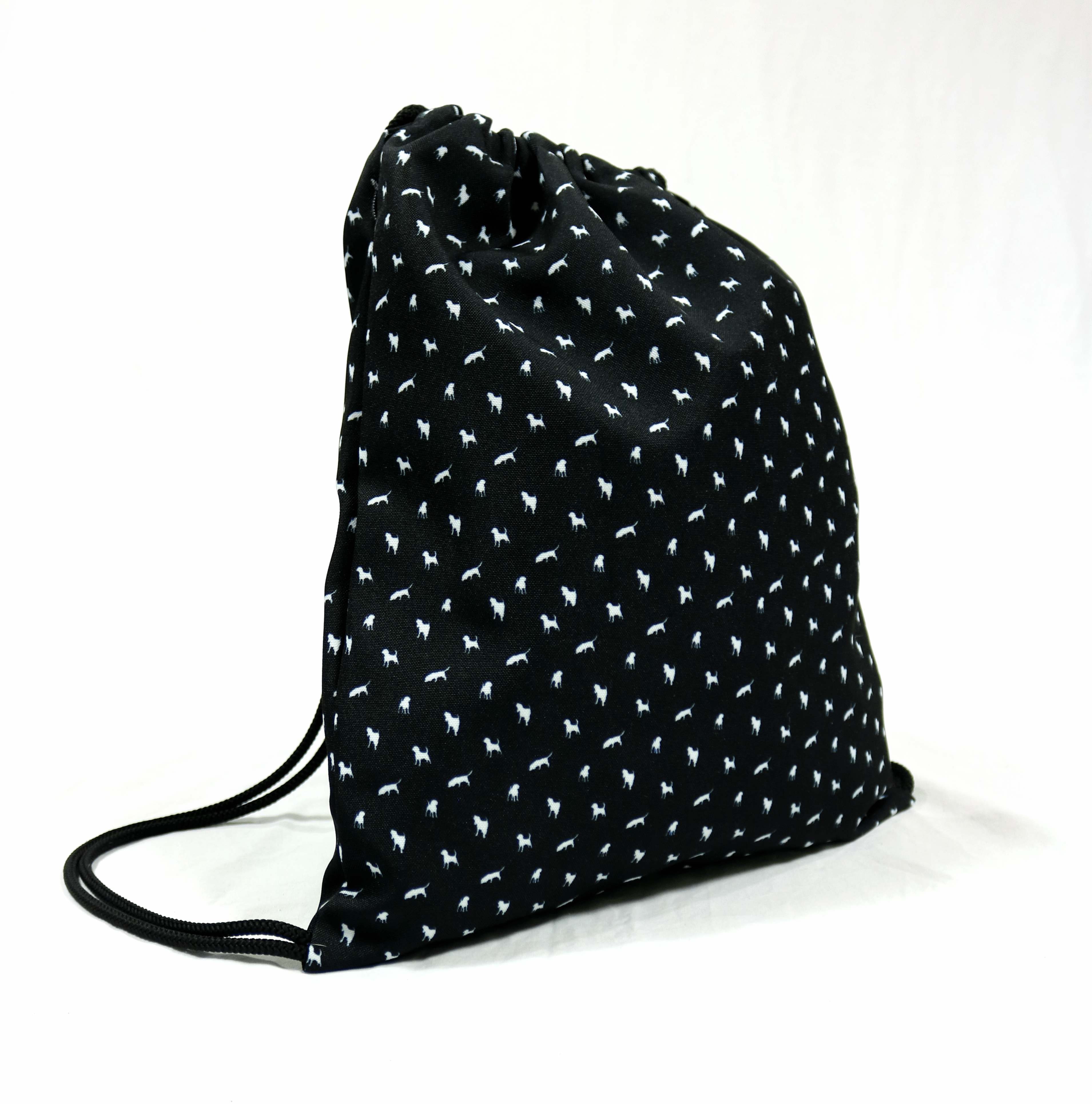 black-critter-print-drawstring-bag black-critter-print-drawstring-bag