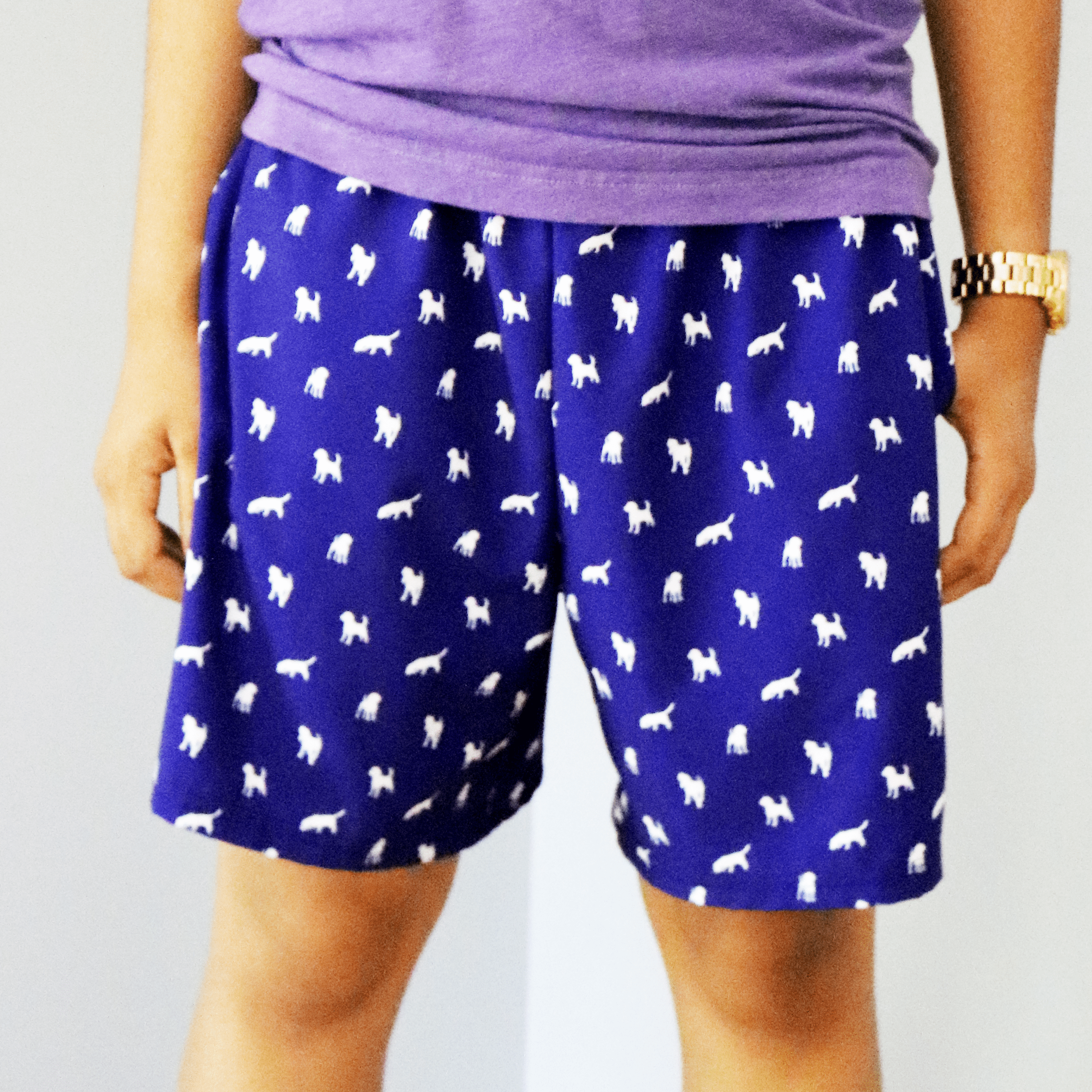 Navy Critter Print Brett Short Navy Critter Print Brett Short