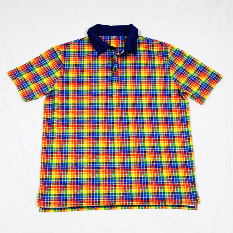 Pride Plaid Jersey Polo