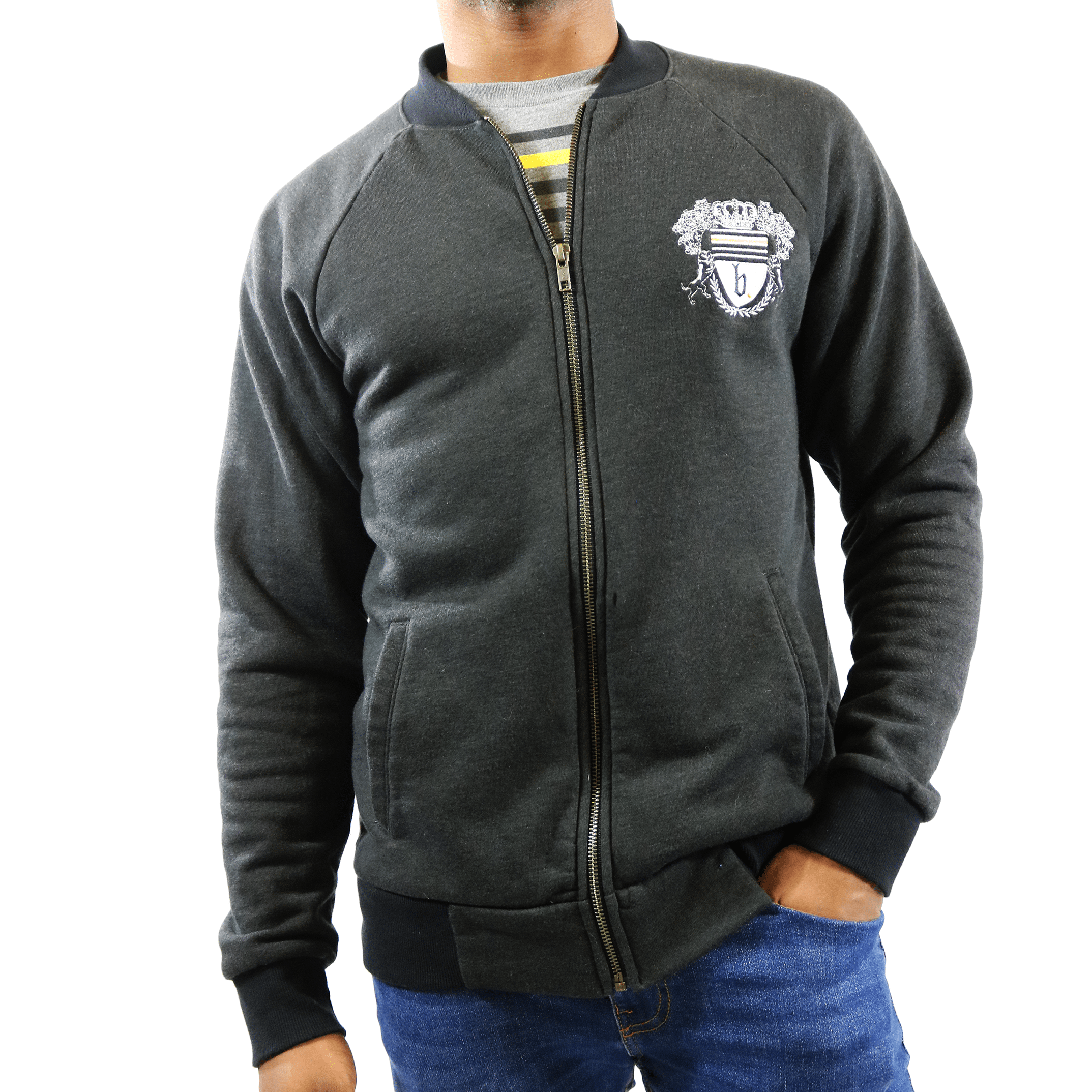 The Crest Jersey Bomber Jacket The Crest Jersey Bomber Jacket