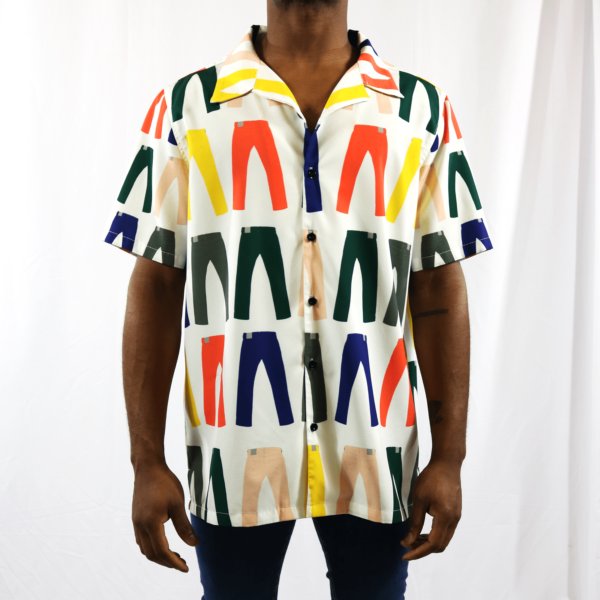Jeans Print Camp Shirt Jeans Print Camp Shirt