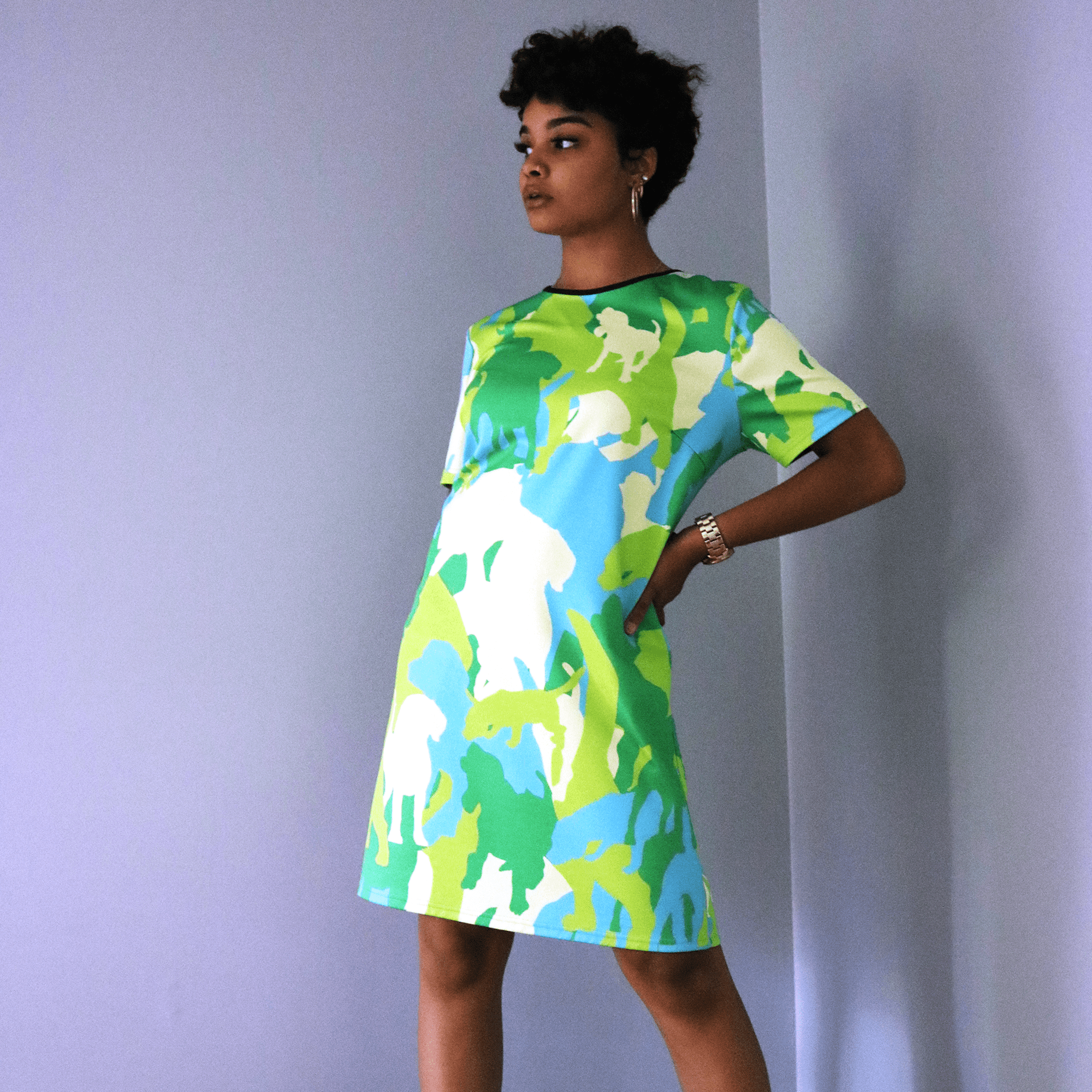 Pop Camo T-Shirt Dress