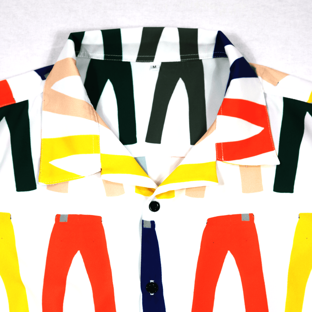Jeans Print Camp Shirt