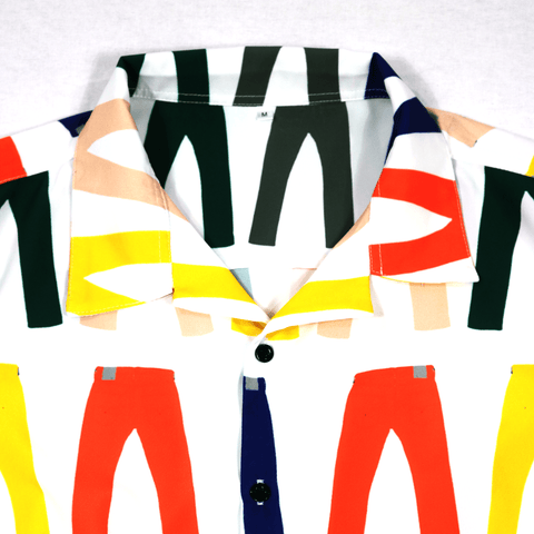 Jeans Print Camp Shirt