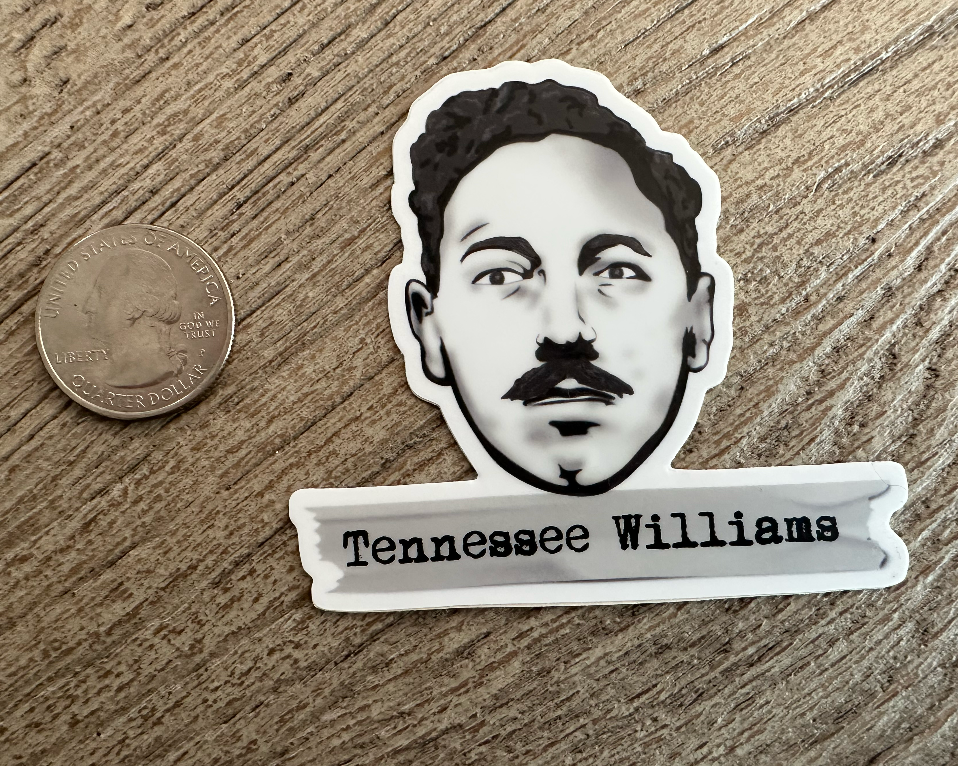 Tennessee Williams Sticker - Literary Heroes Tennessee Williams Sticker - Literary Heroes
