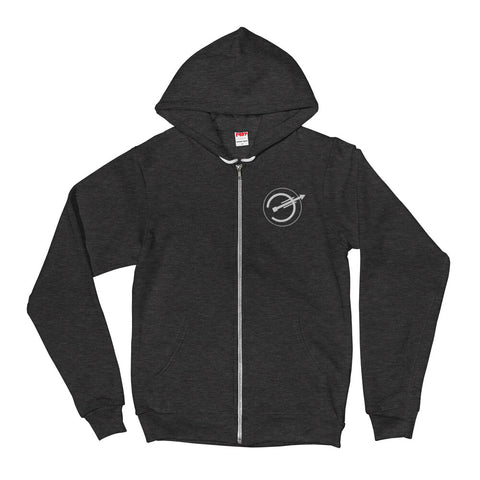 The New Futurists - White Logo Zip Hoodie