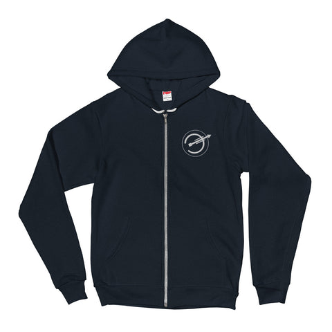 The New Futurists - White Logo Zip Hoodie