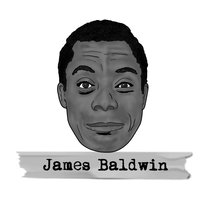 James Baldwin Sticker - Literary Heroes