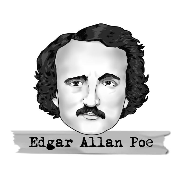 Edgar Allan Poe Sticker - Literary Heroes