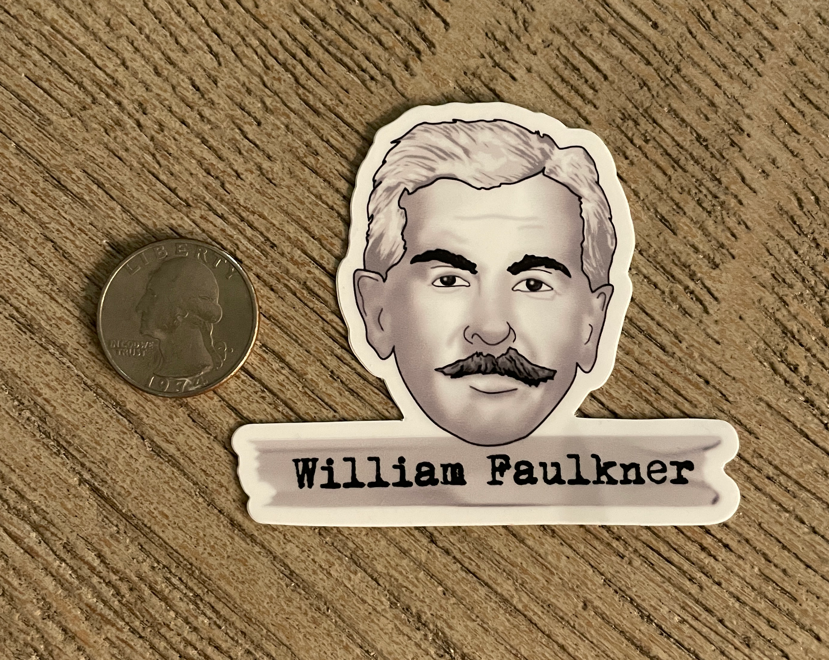 William Faulkner Sticker - Literary Heroes